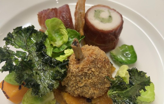 1 Chicken ballotine waiting for sauce