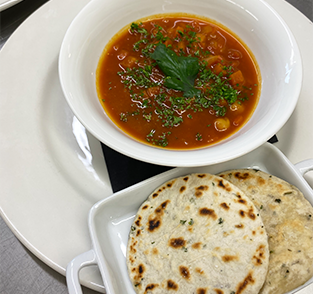 Harira Soup with flatbread