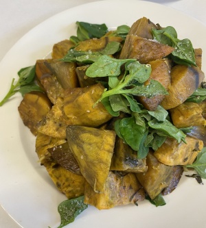 Kumara with Maori Spinach