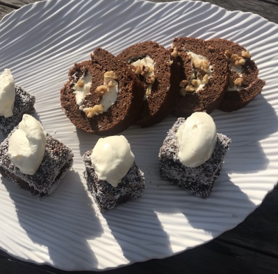 Henrys Lamington and Chocolate Roulade