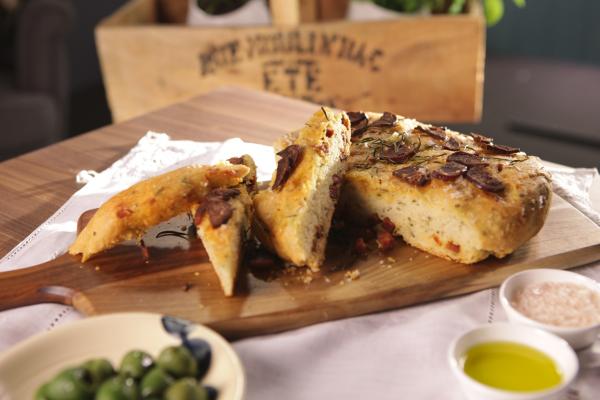 Chorizo and olive oil no knead bread