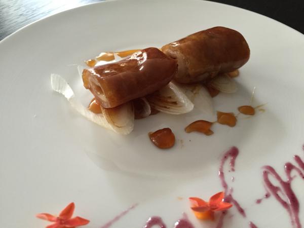 Wine 1 Pork intestine with sweet caramel sauce